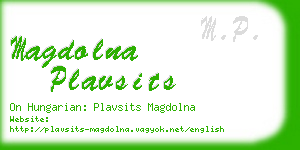 magdolna plavsits business card